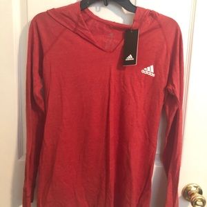 Adidas long sleeve hooded t-shirt